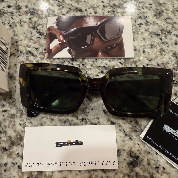 NWT Szade Jaded Green Moss Sunglasses main image 6